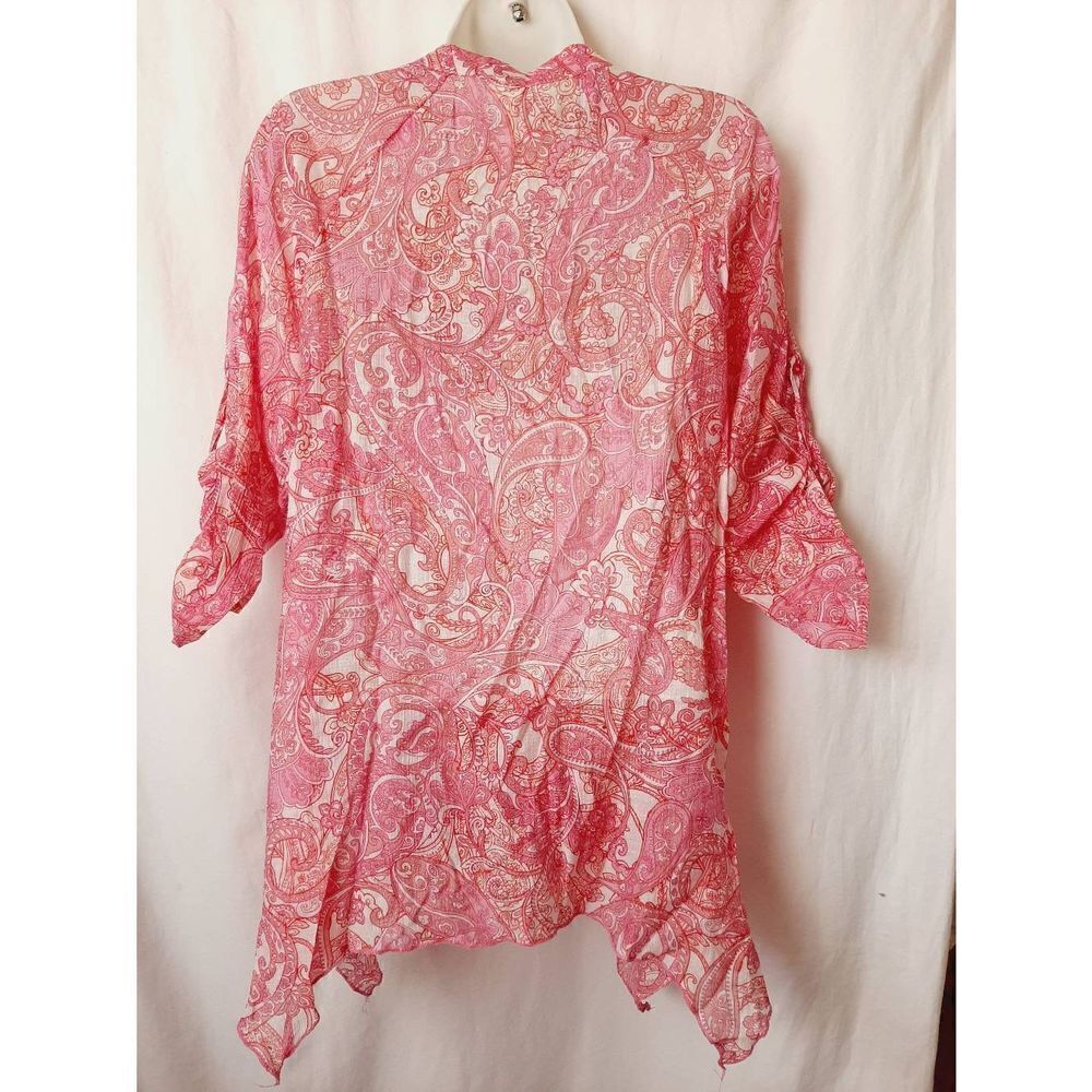 Grand & Greene pink floral Paisley small Bohemian Beach Vacay swimsuit cover up - Picture 2 of 3